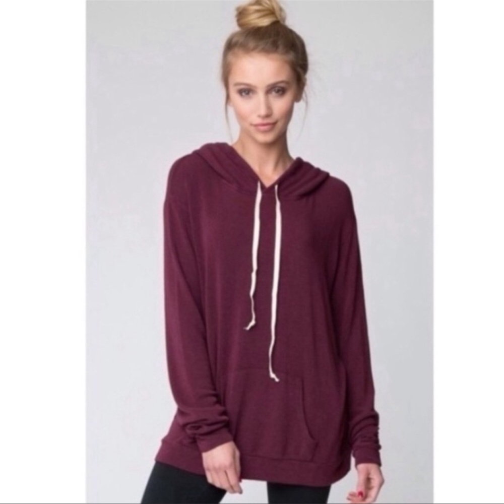 Brandy Melville Maroon Hoodie